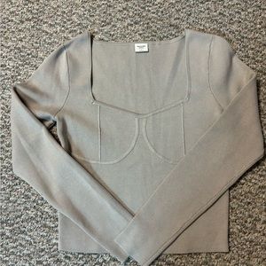 Abercrombie and Fitch knit sweater with bustier detail